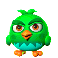 green bird