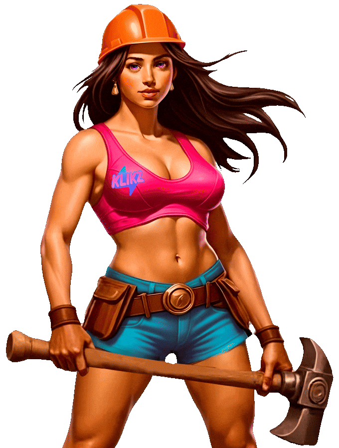 Girl Worker with Hammer