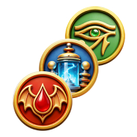 The bat, eye, and jar token symbols