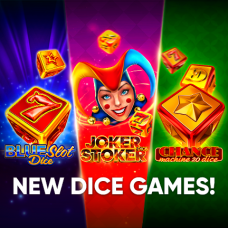 We’ve  Added Three New Games to Our Portfolio: Chance Machine 20 Dice, Joker Stoker Dice, and Blue Slot Dice!