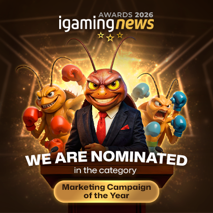 A campanha “House of Roaches” da Endorphina recebe indicação ao iGaming News Awards 2026!