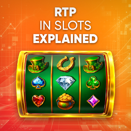 Image displaying Return to Player title in online slot games and a slot reel