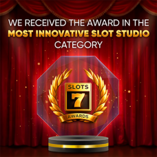 Endorphina team celebrating the Most Innovative Slot Studio Award at SlotsCalendar Awards 2026, recognizing innovation in online slot game development and iGaming entertainment.