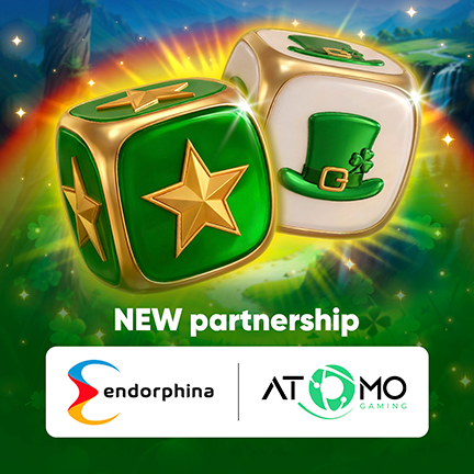 Endorphina and Atomo Gaming partnership announcement highlighting the expansion of Endorphina's premium online slot portfolio and B2B iGaming presence across the LATAM region.