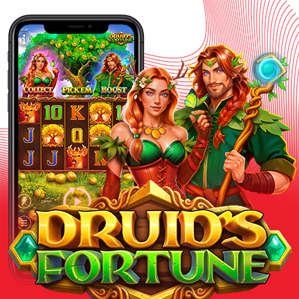Druid's Fortune, nuevo tragamonedas de aventura de Endorphina con druidas místicos, cristales mágicos, tesoros encantados y una experiencia de fantasía en un bosque mágico.