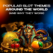Popular slot themes around the world featuring Ancient Egypt, Asian dragons, fruit symbols and classic casino coins