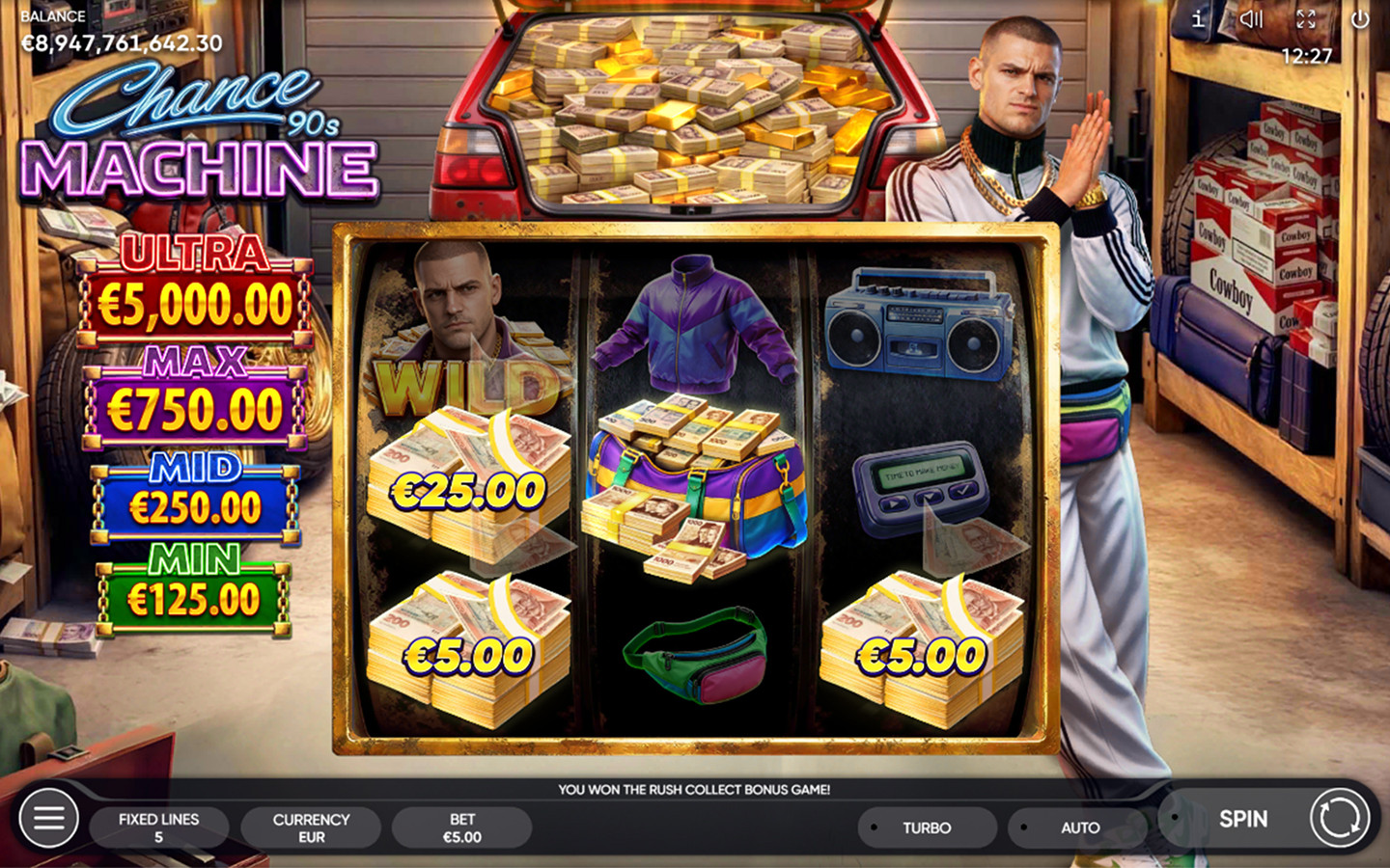 Play Chance Machine 90s slot by top casino game developer!