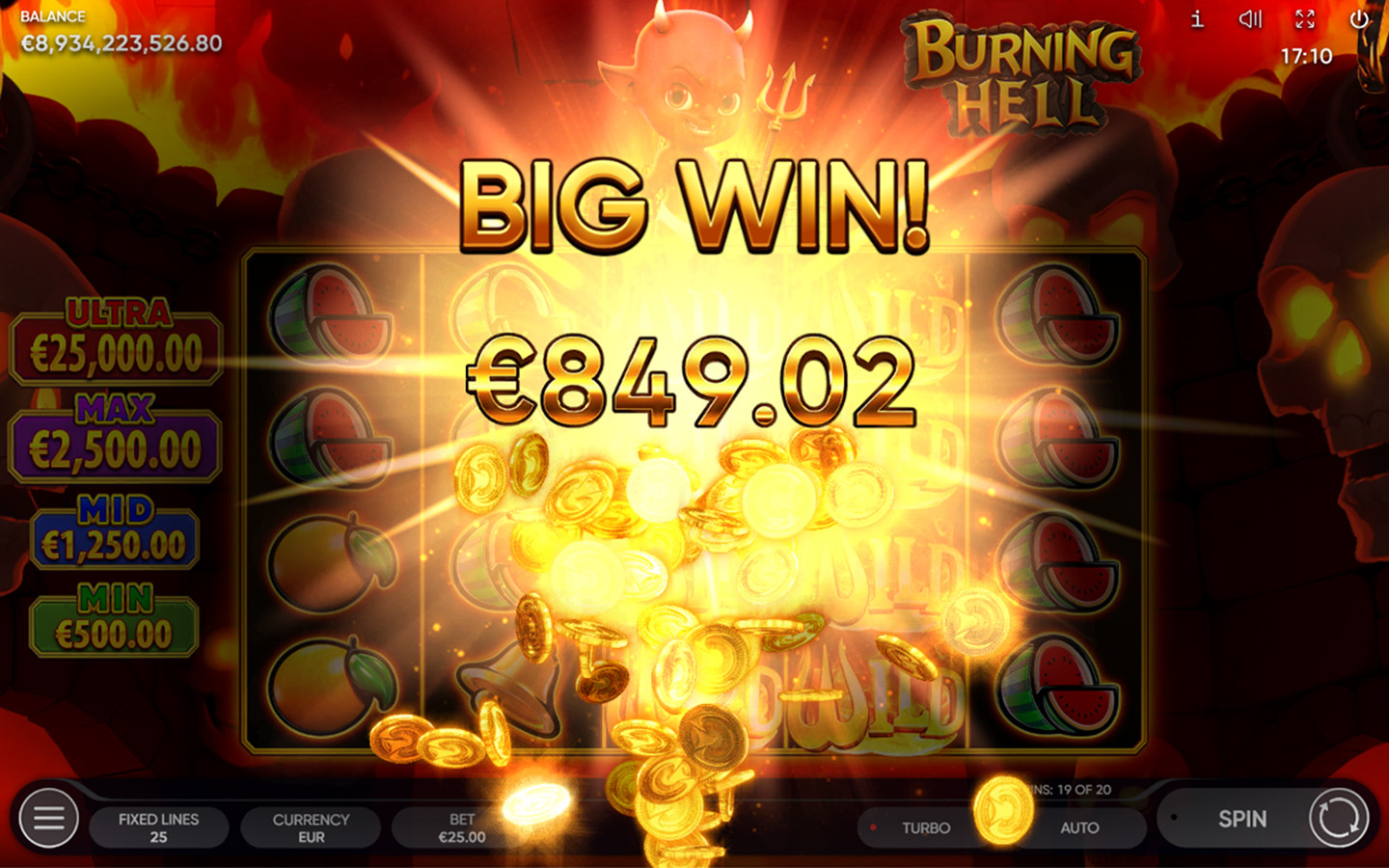 Play Burning Hell slot by top casino game developer!
