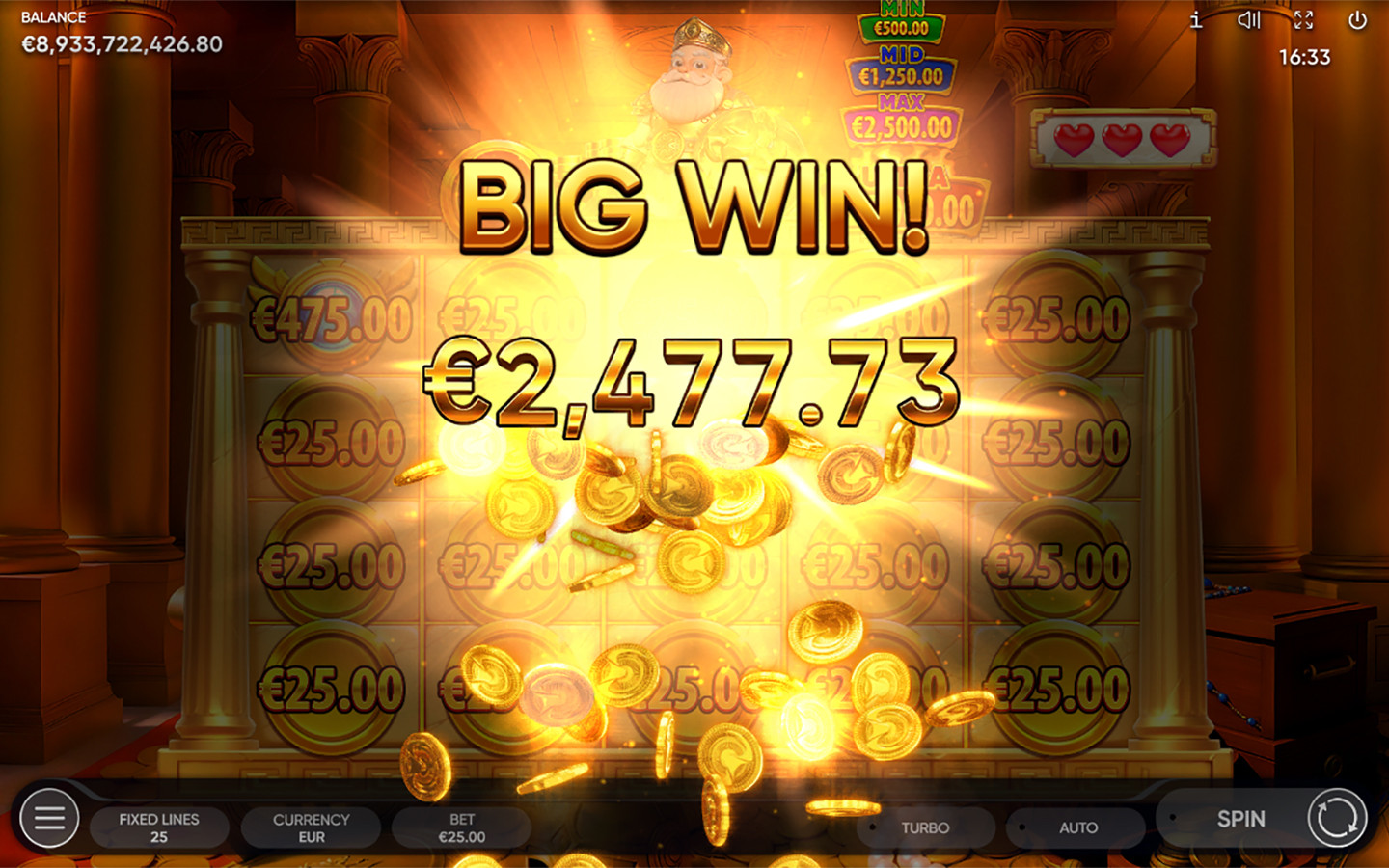 Play Sloteus Gold slot demo game at Endorphina