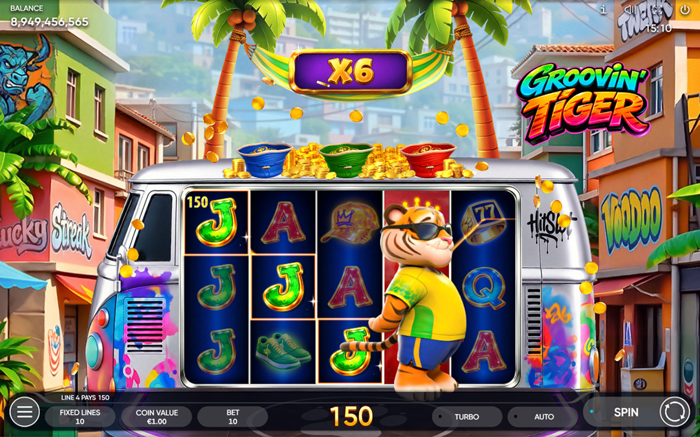 Play Groovin Tiger slot by top casino game developer!