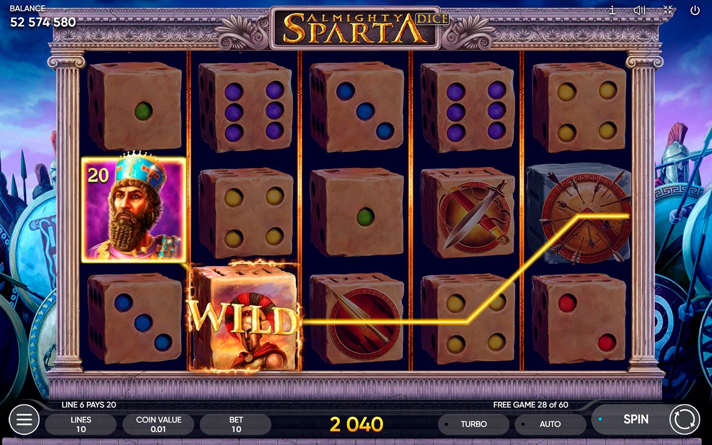 WARRIOR DICE SLOTS OF 2020 | Try Almighty Sparta Dice slot now!