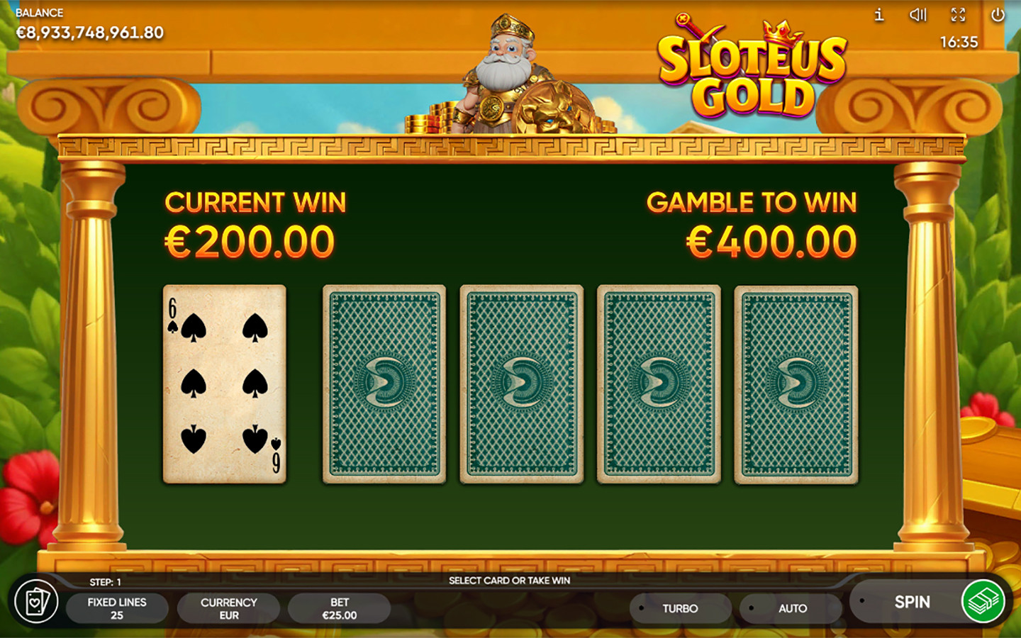 Play Sloteus Gold slot demo game at Endorphina