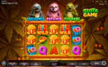 New Sloth Game online slot by Endorphina featuring colorful reels with popcorn, pizza, donuts, and wild symbols in a jungle theme.