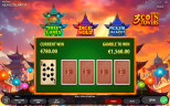 3 Coin Towers Dice Risk Game showing card selection and gamble-to-win feature