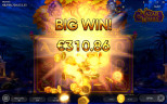 Big Win screen in Endorphina’s Nazar Wishes slot showing €310.86 payout with golden coins animation over the game reels.