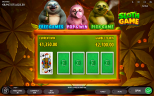 Gamble feature in Sloth Game by Endorphina showing card selection to double winnings in the new jungle-themed slot.