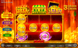 Endorphina 3 Golden Chests slot bonus game showing Boost, Mystery and Collect chests, coin prizes and three active hearts