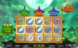 3 Coin Towers Dice gameplay showing colorful dice symbols across five reels during Free Games under a glowing full moon