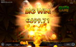 Big Win moment in Sloth Game, a new slot release by Endorphina, with coins bursting across the screen.