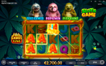 Free Spins round in Sloth Game by Endorphina with glowing winning lines and jungle night background.