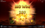 Burning Coins 20 Dice slot by Endorphina featuring a Big Win with golden coins, lucky 7 symbols and dice