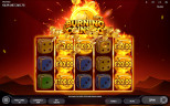 Burning Coins 20 Dice slot by Endorphina featuring the Fiery Fortune Bonus Game with burning dice and coin prizes