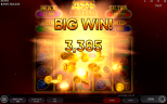 Hell Hot 1000 online slot by Endorphina showing a Big Win with gold coins and fruit symbols
