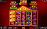 Hell Hot 1000 online slot by Endorphina showing fruit symbols, Wilds and MIN, MID, MAX and ULTRA prize levels
