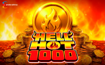 Hell Hot 1000 online slot by Endorphina featuring a fiery gold coin, flames and the Hell Hot 1000 game logo