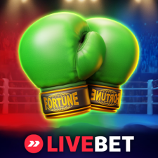 LiveBet review of Endorphina Cockroach Fortune slot featuring green boxing gloves in a boxing ring